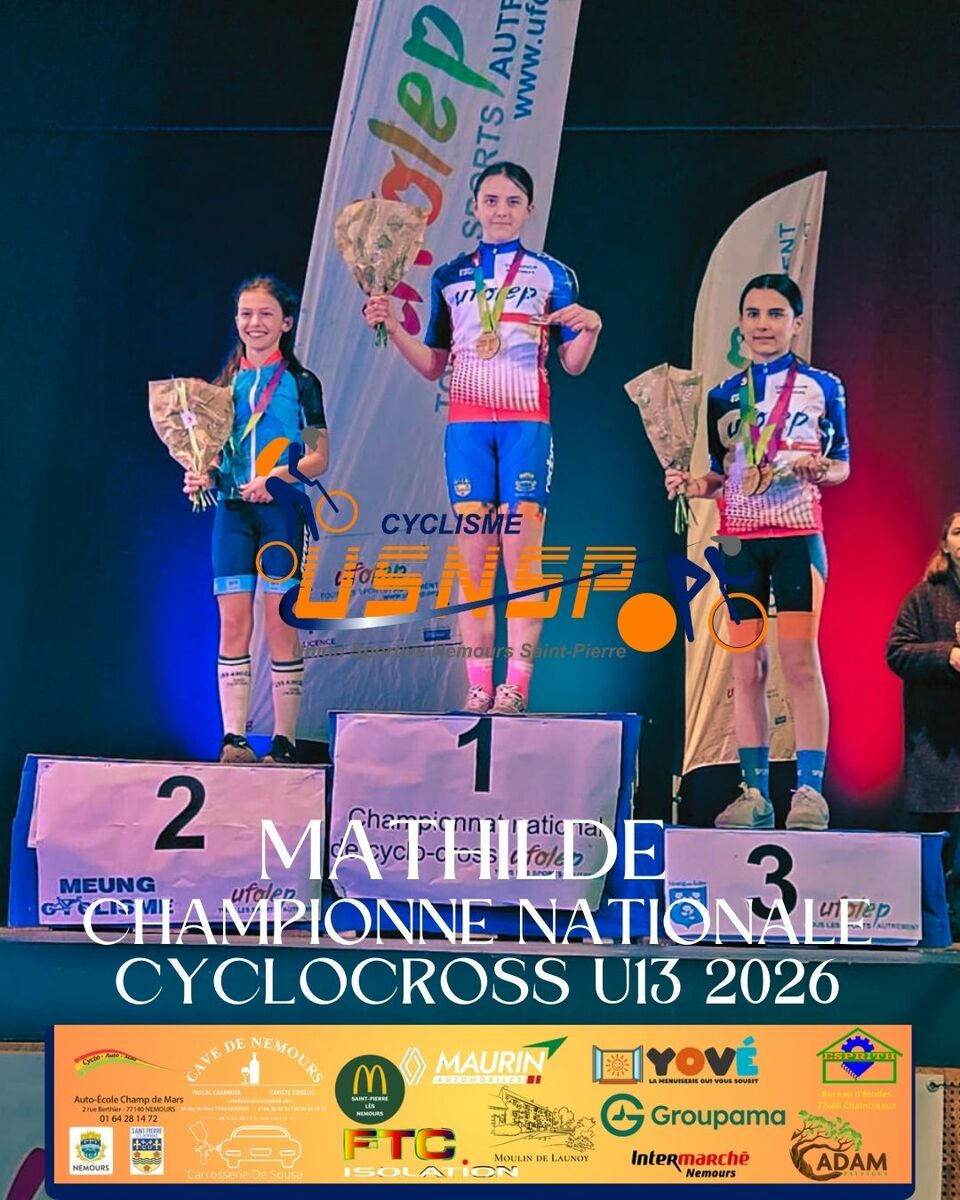 Mathilde Guiné Championne Nationale Cyclocross U13 Ufolep