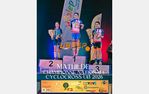 Mathilde Guiné Championne Nationale Cyclocross U13 Ufolep